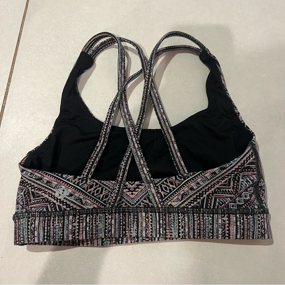 Lululemon Energy Bra Women's Patterned Sports Bra Size 4 - Picture 2 of 4